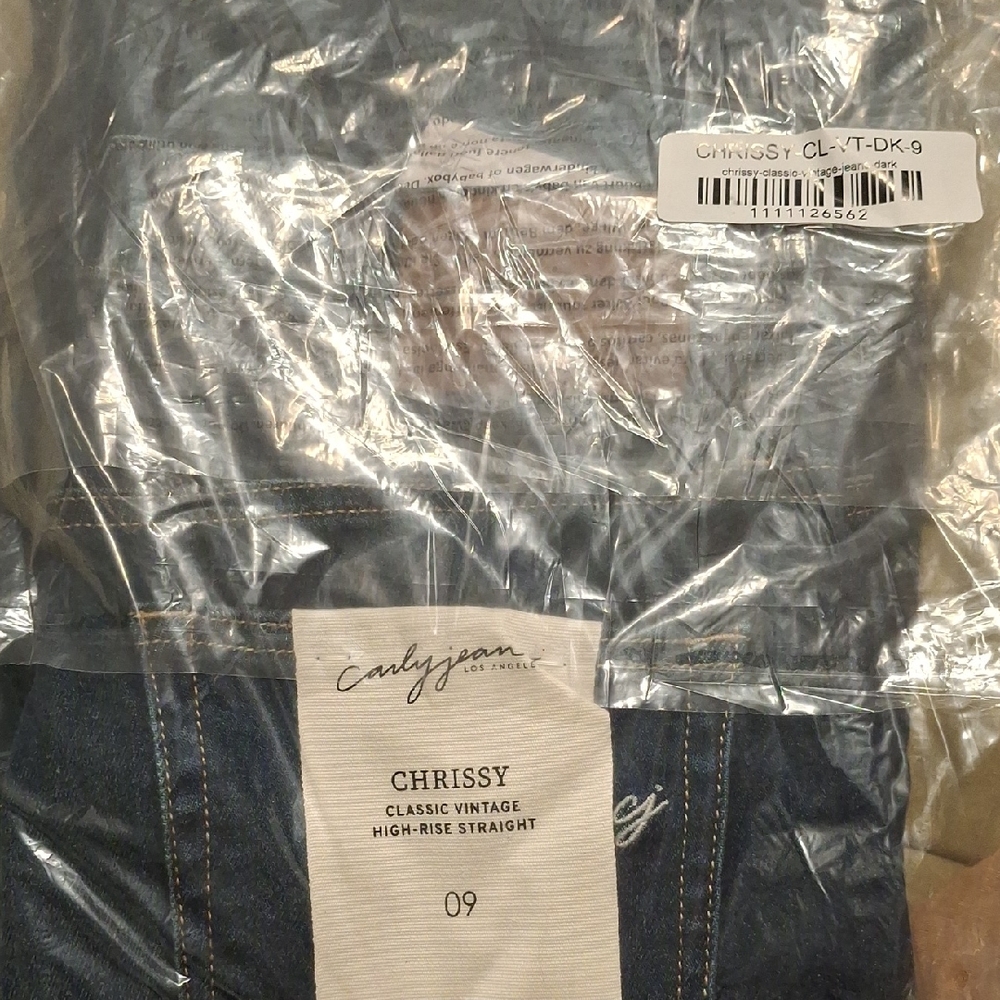 Carly Jean Los Angeles High Rise Jeans - Dark Blue